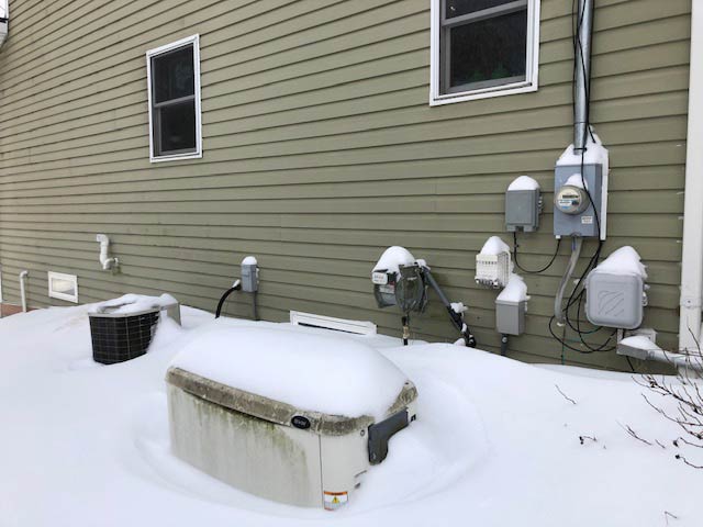 before picture of air conditioner in snow