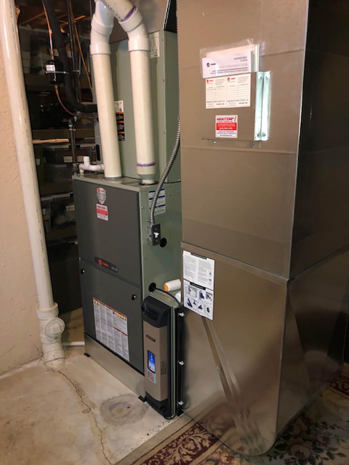 furnace upgrade replacement project after 