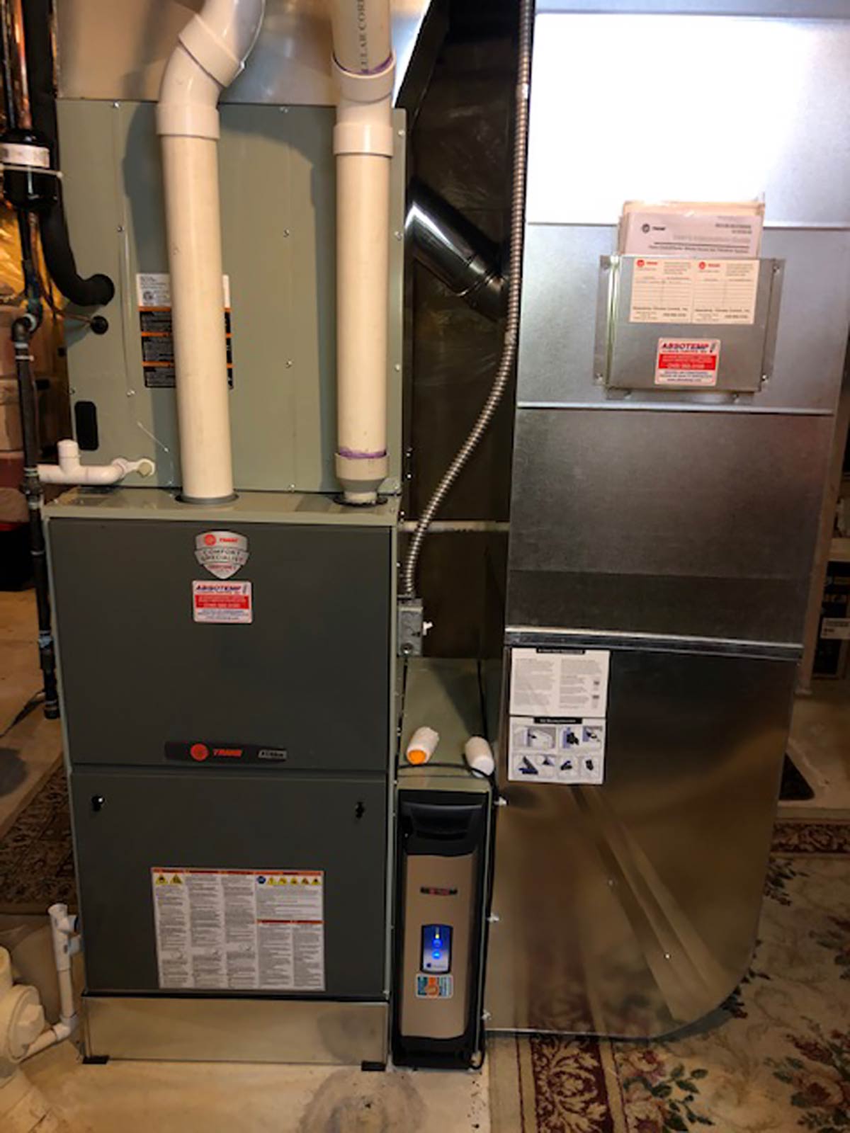 furnace upgrade replacement project after